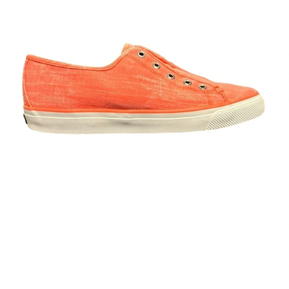 Sperry Top-Sider Seacoast Ripstop Coral Sneakers Boat Deck Shoes Women’s Sz 8.5